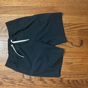 Black Casual Shorts with Drawstring